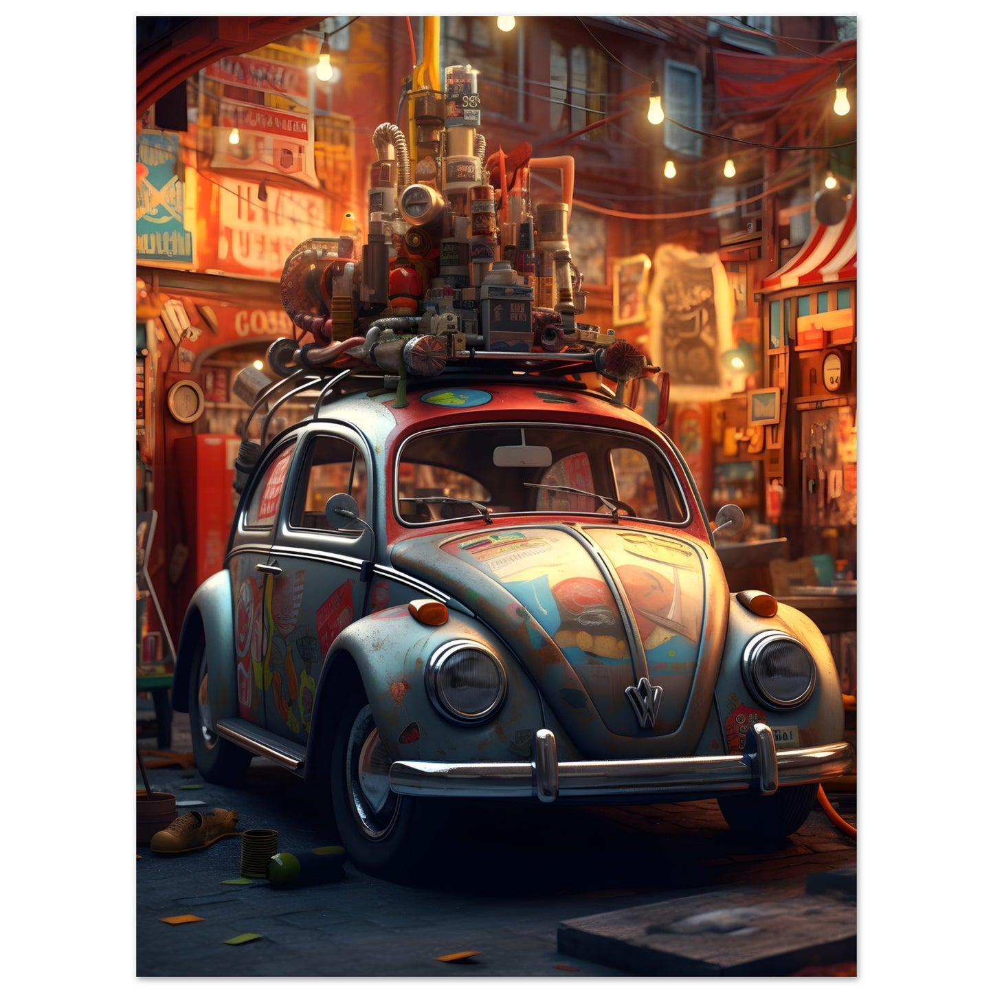 Old Rusted Beetle - Poster