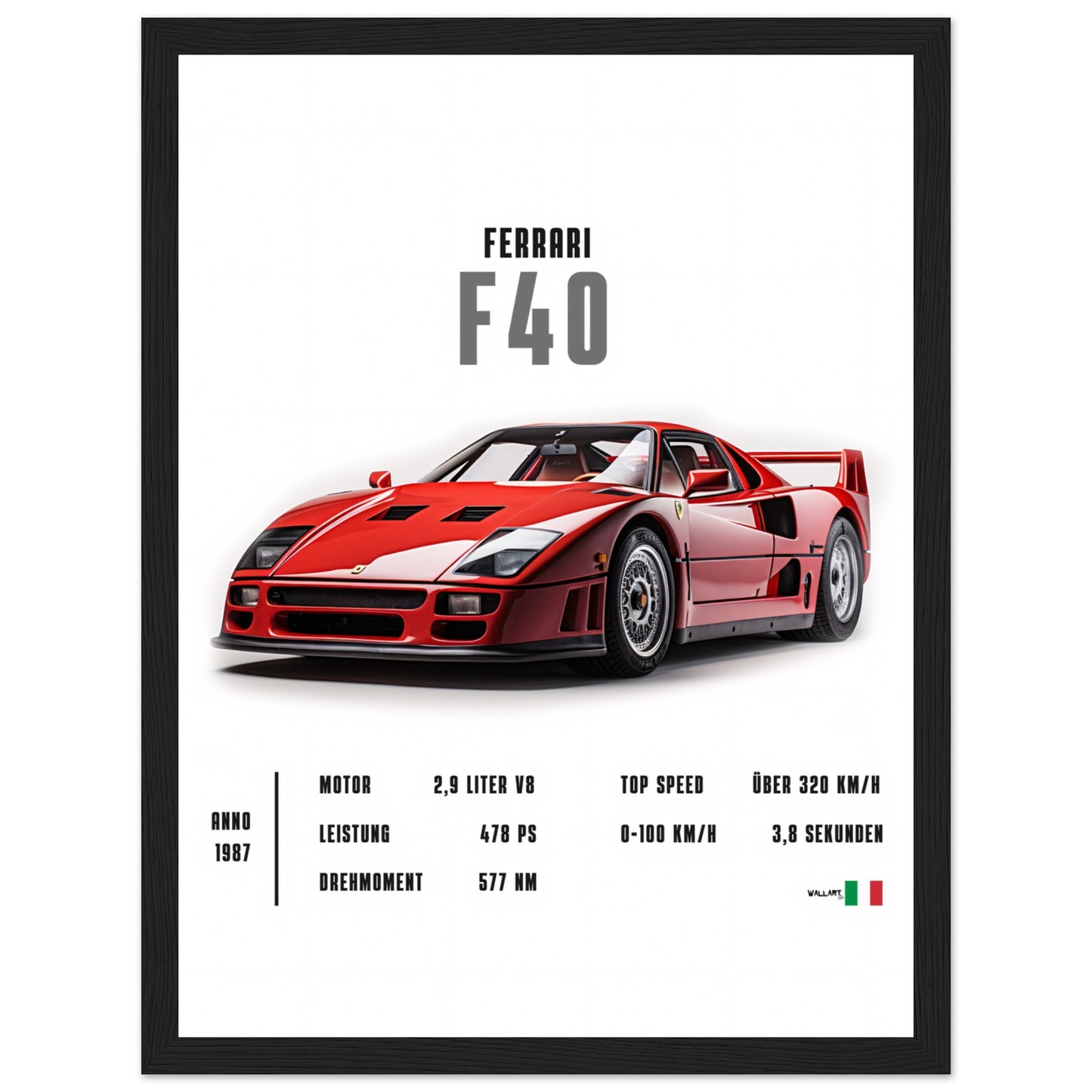 Detailed F40 - Poster
