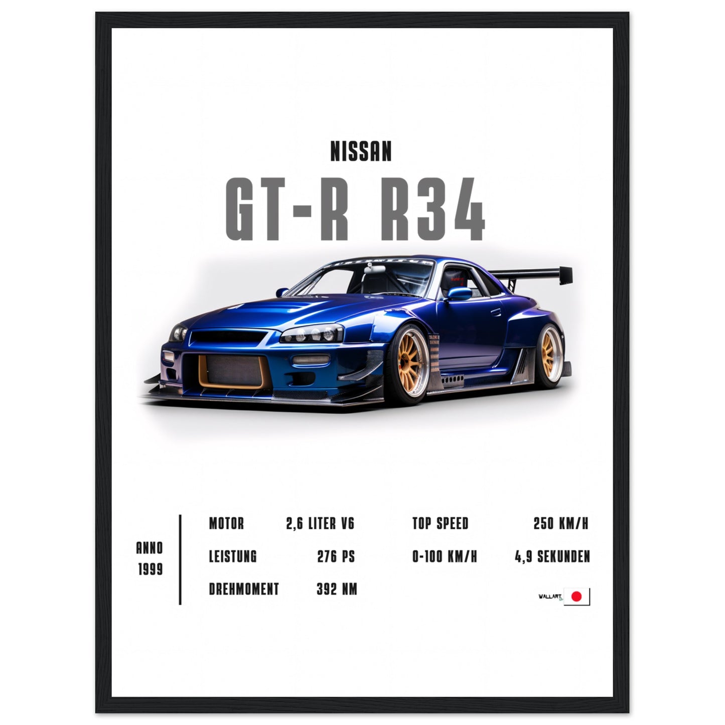 Detailed GT-R R34 - Poster