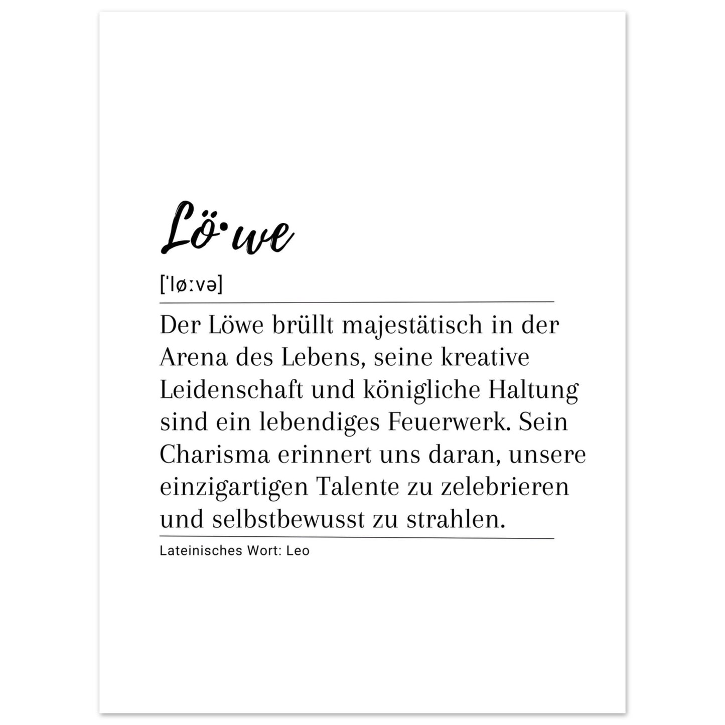 Löve - Poster