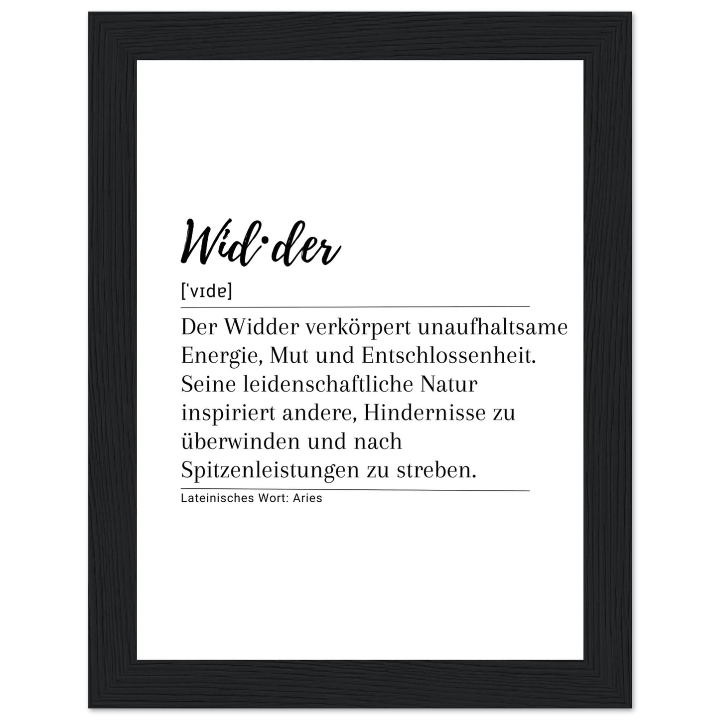 Widder - Poster