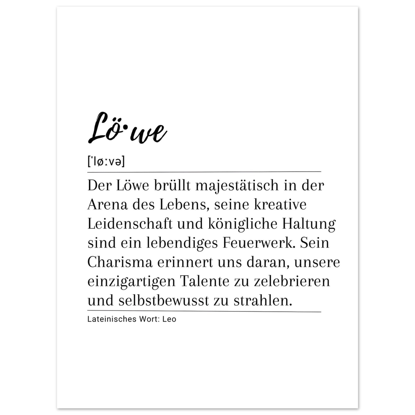 Löve - Poster