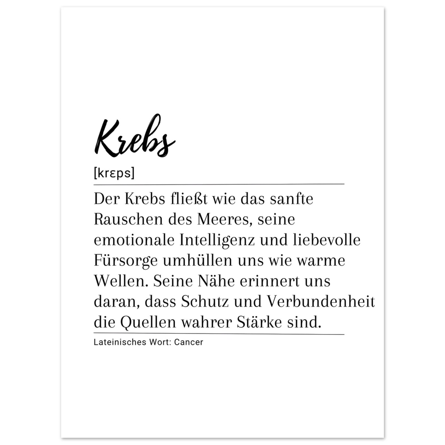Krebs - Poster