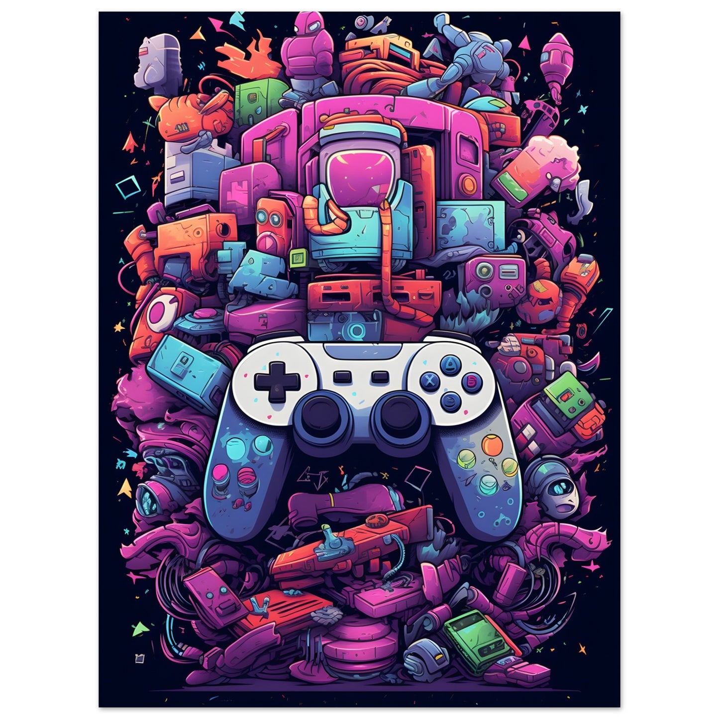 Retro Gamepad - Poster