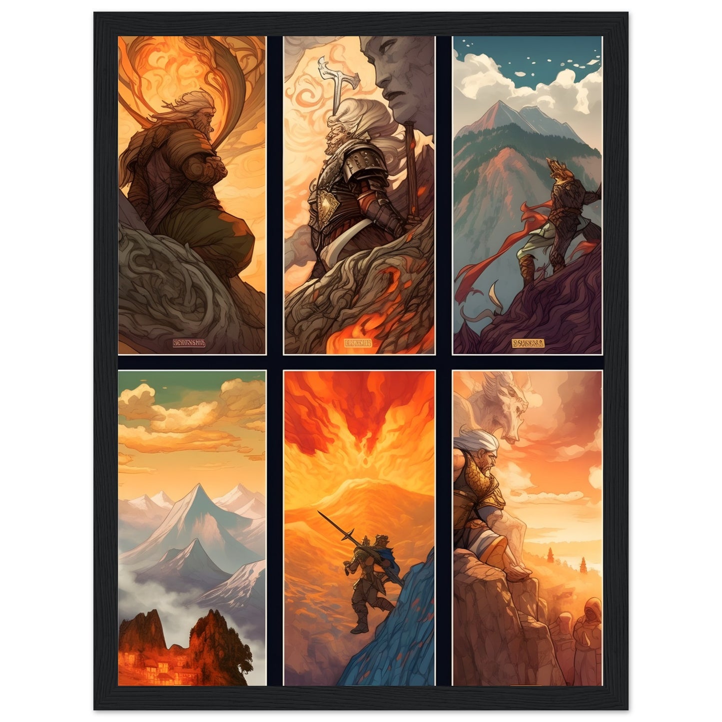 Norse Germanic Gods - Poster