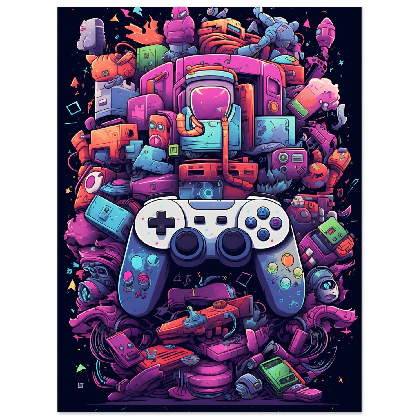 Retro Gamepad - Poster