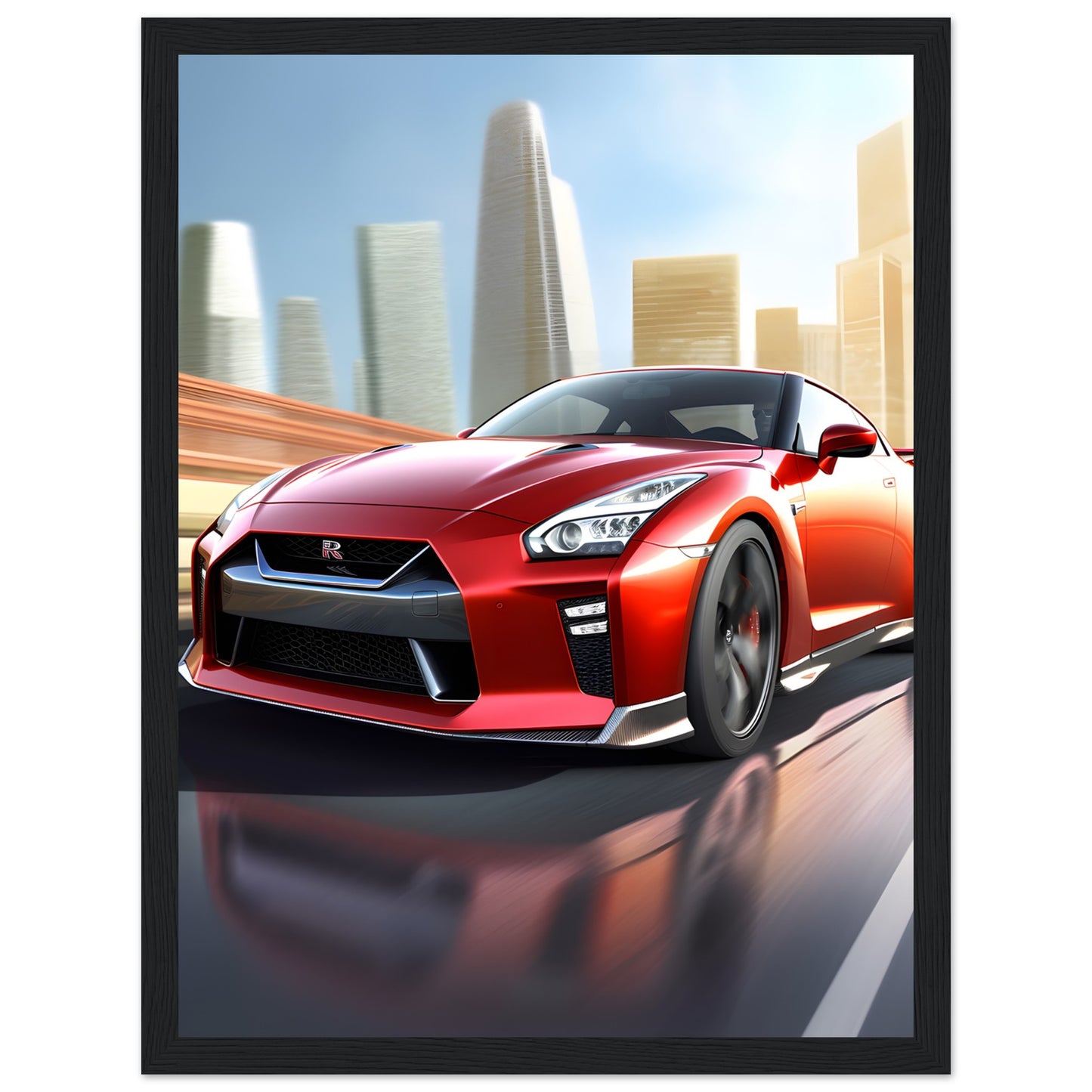 Nissan GT-R Rojo - Póster 