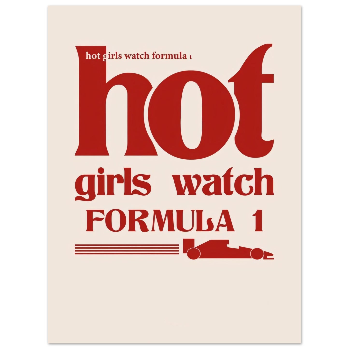 hot girls watch Formula 1 - Poster
