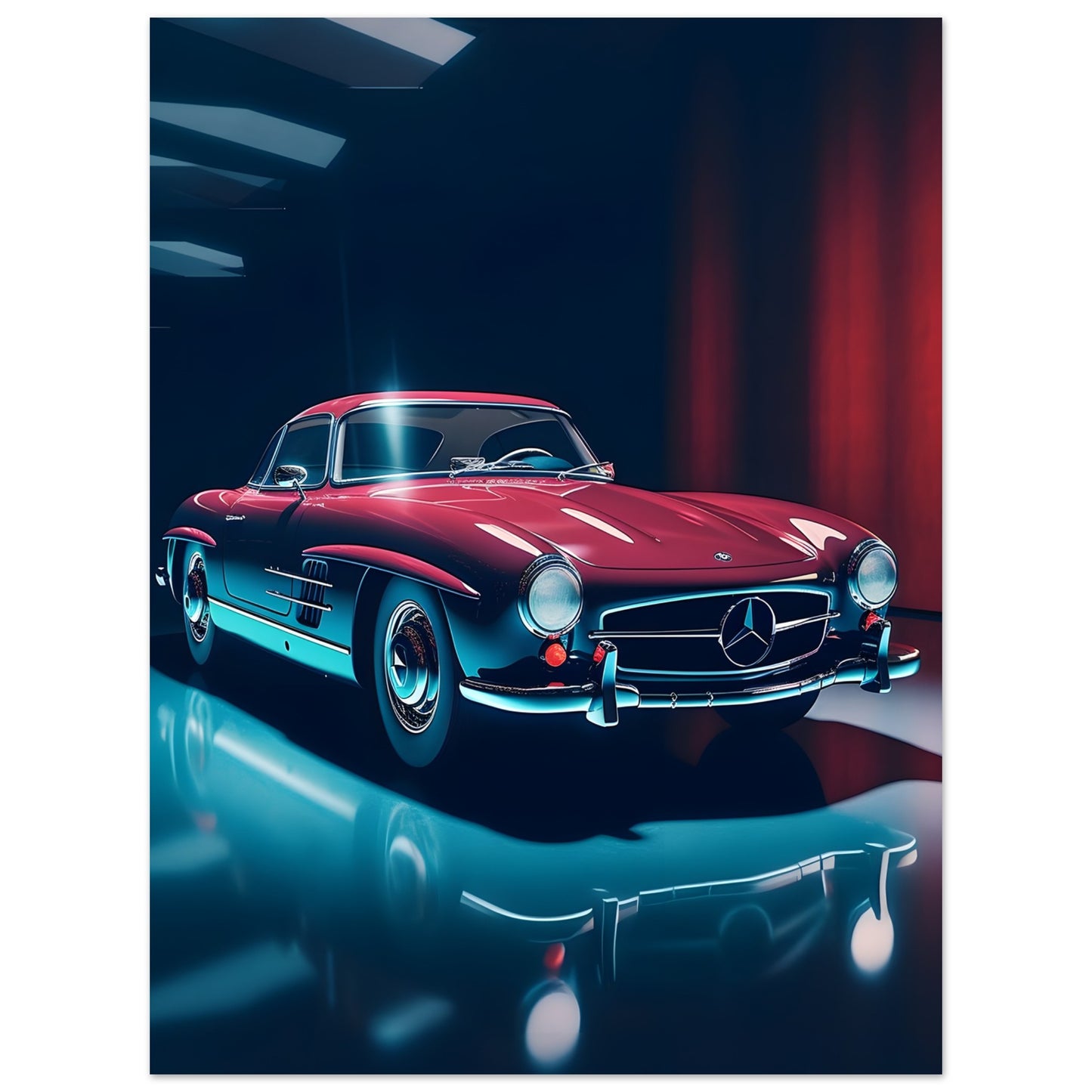 1957 Mercedes Benz 300 SL - Poster