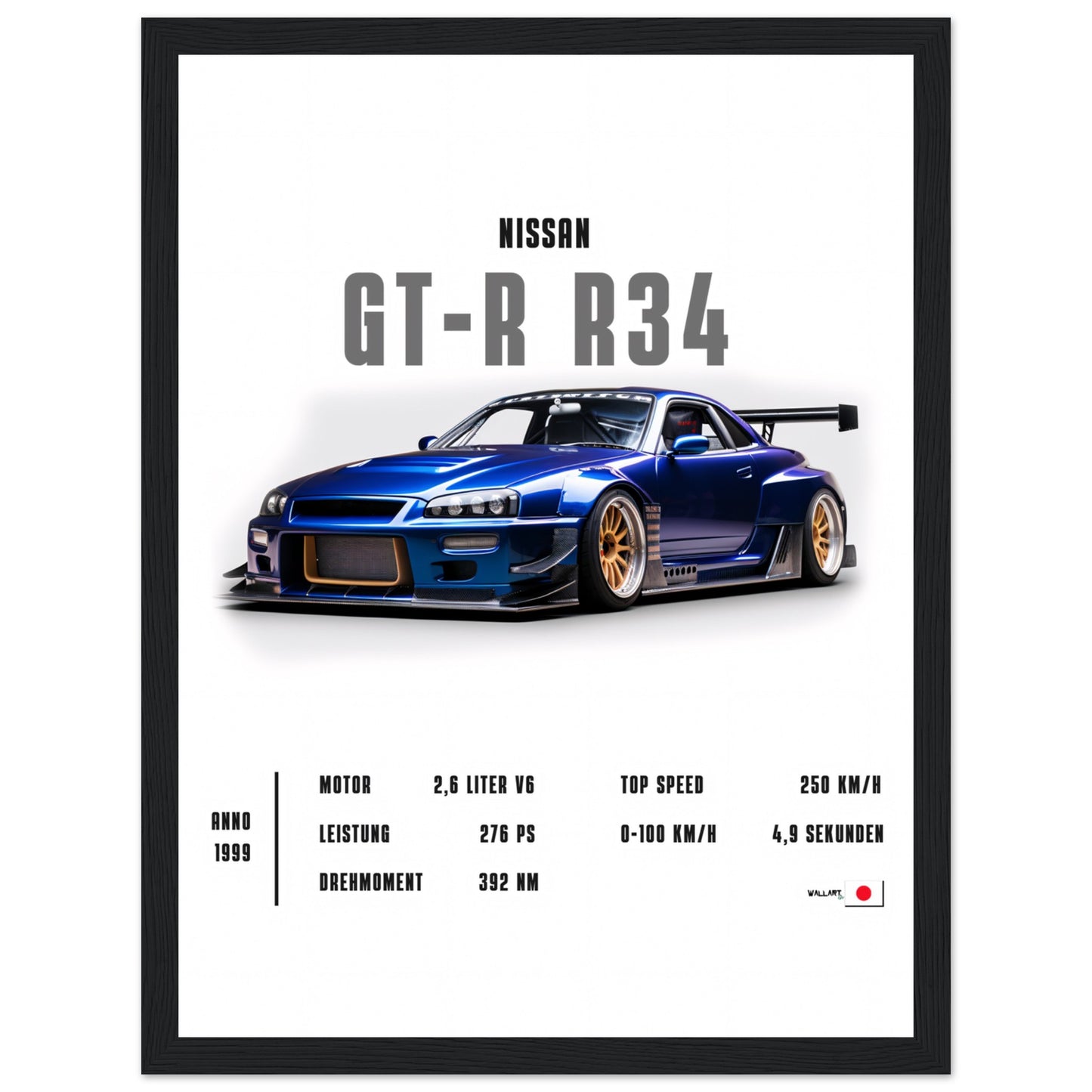 Detailed GT-R R34 - Poster