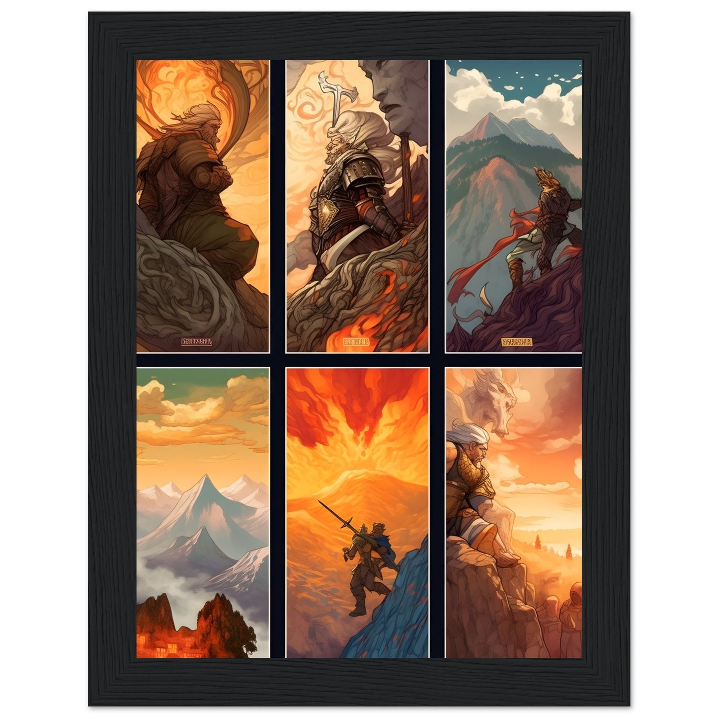 Norse Germanic Gods - Poster