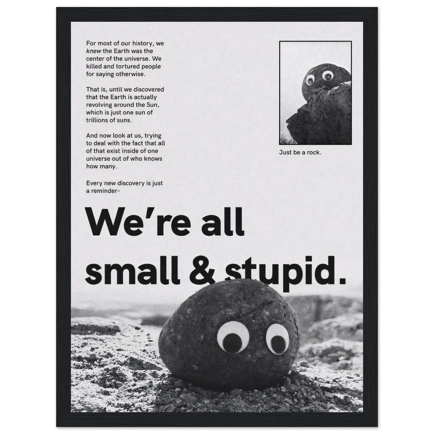 We're all small &amp; stupid - Poster