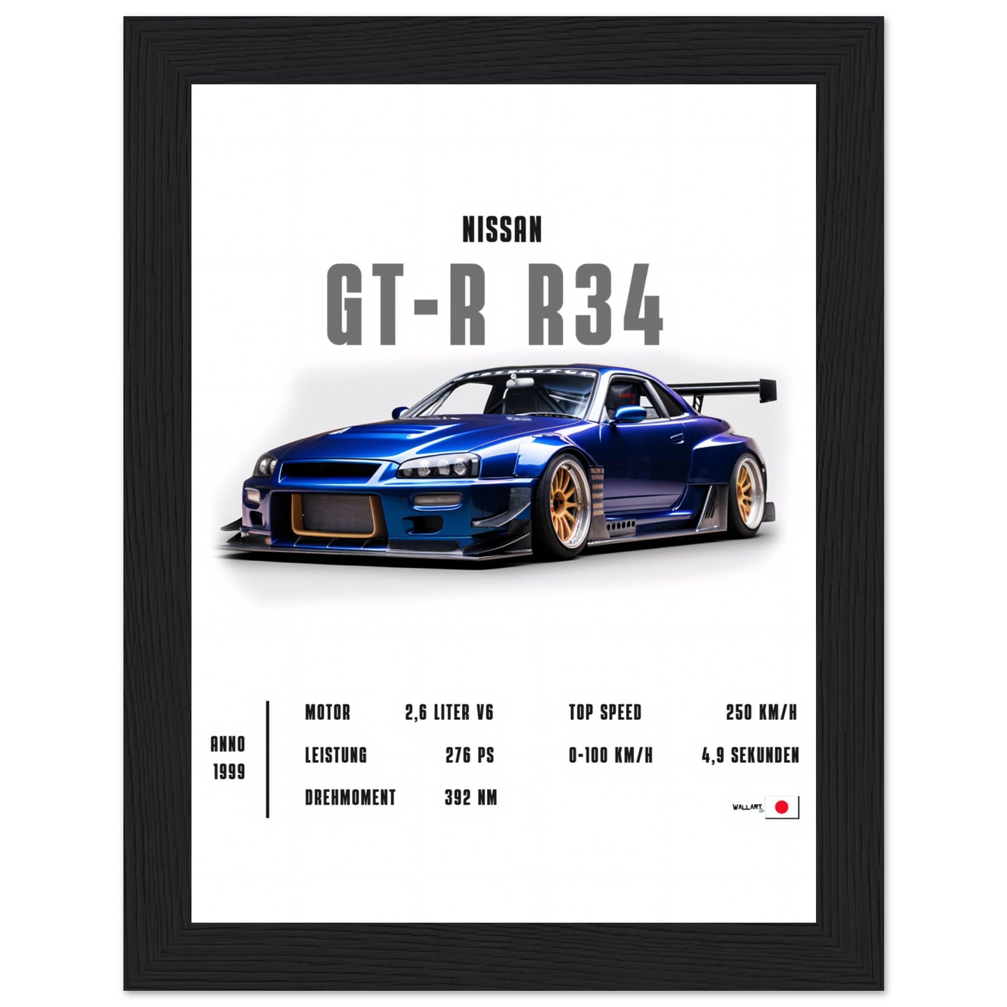 Detailed GT-R R34 - Poster