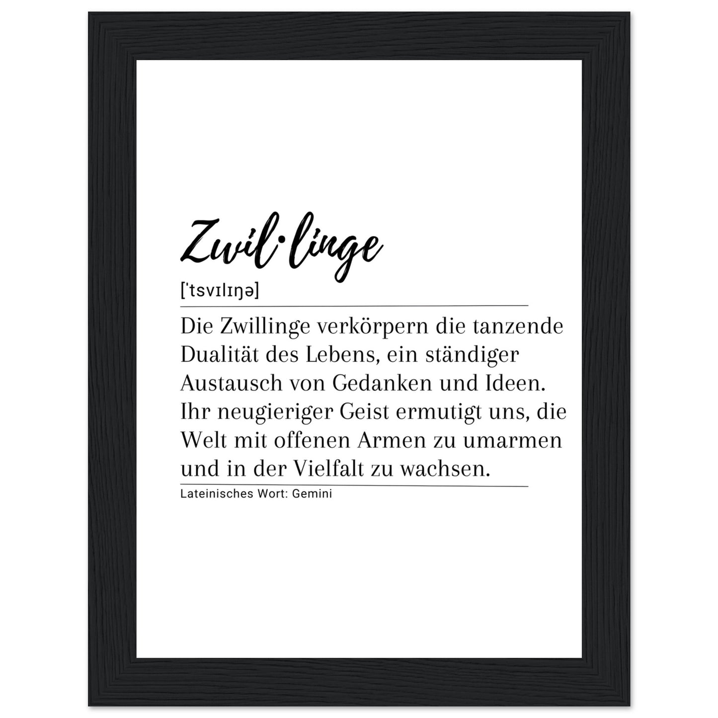 Zwillinge - Poster