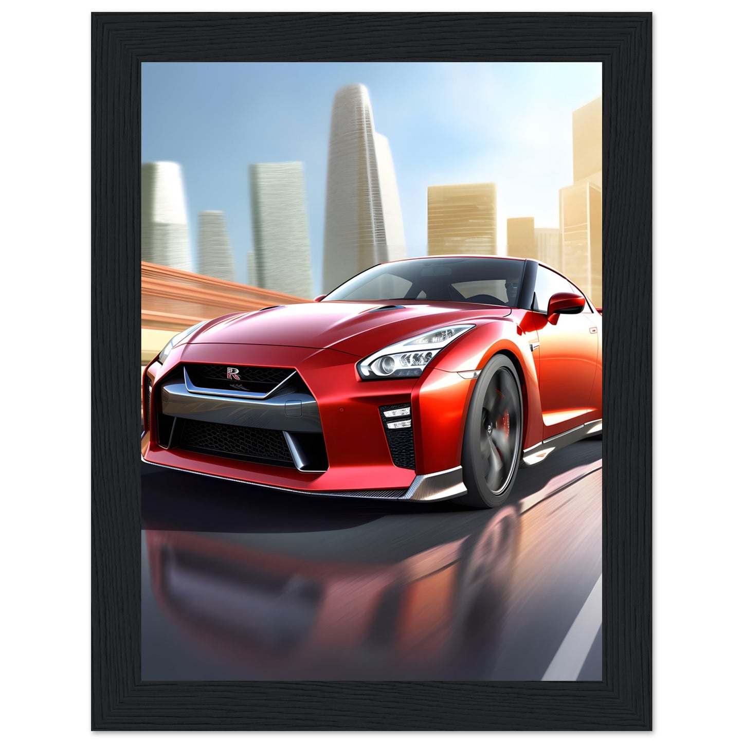 Nissan GT-R Rojo - Póster 