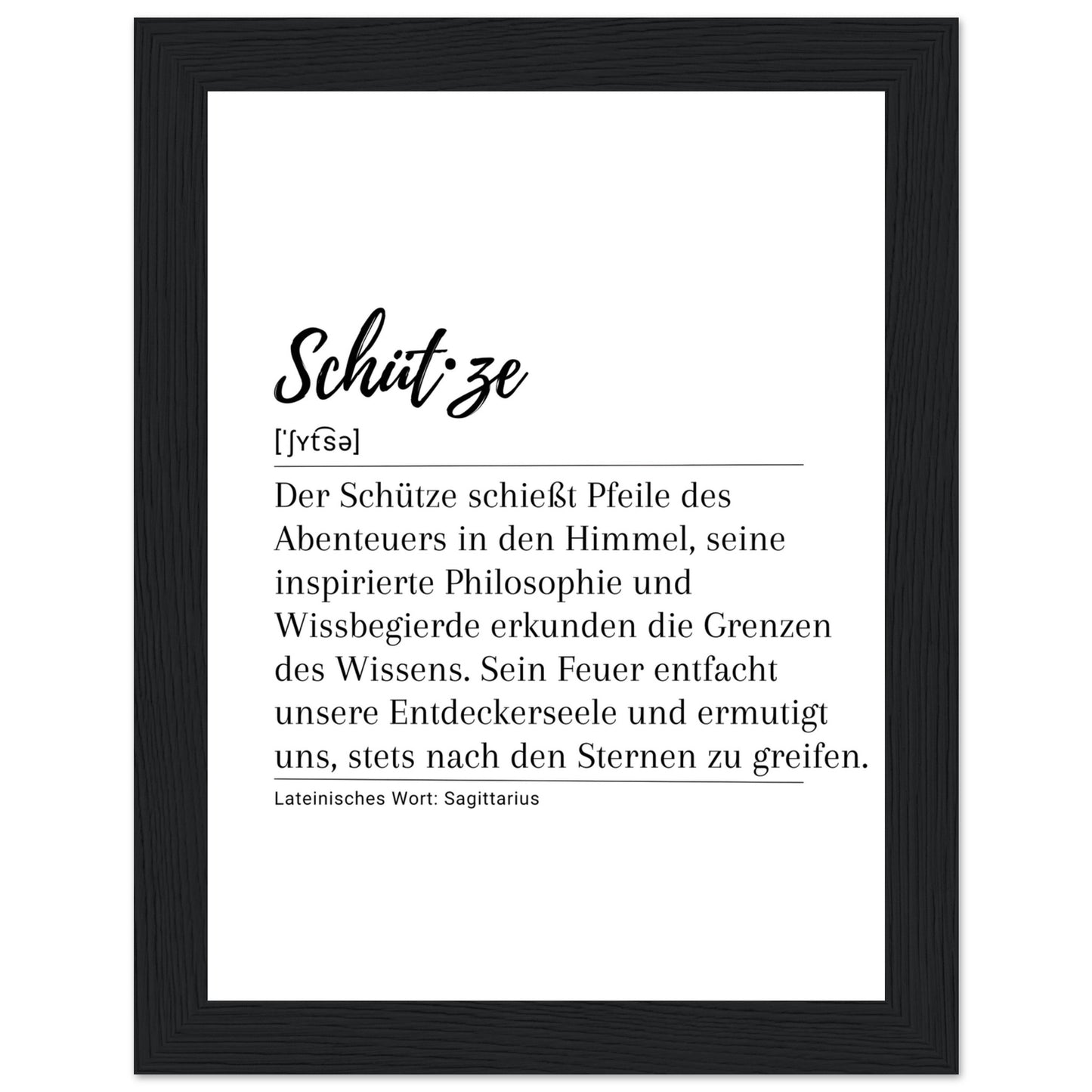 Schütze - Poster