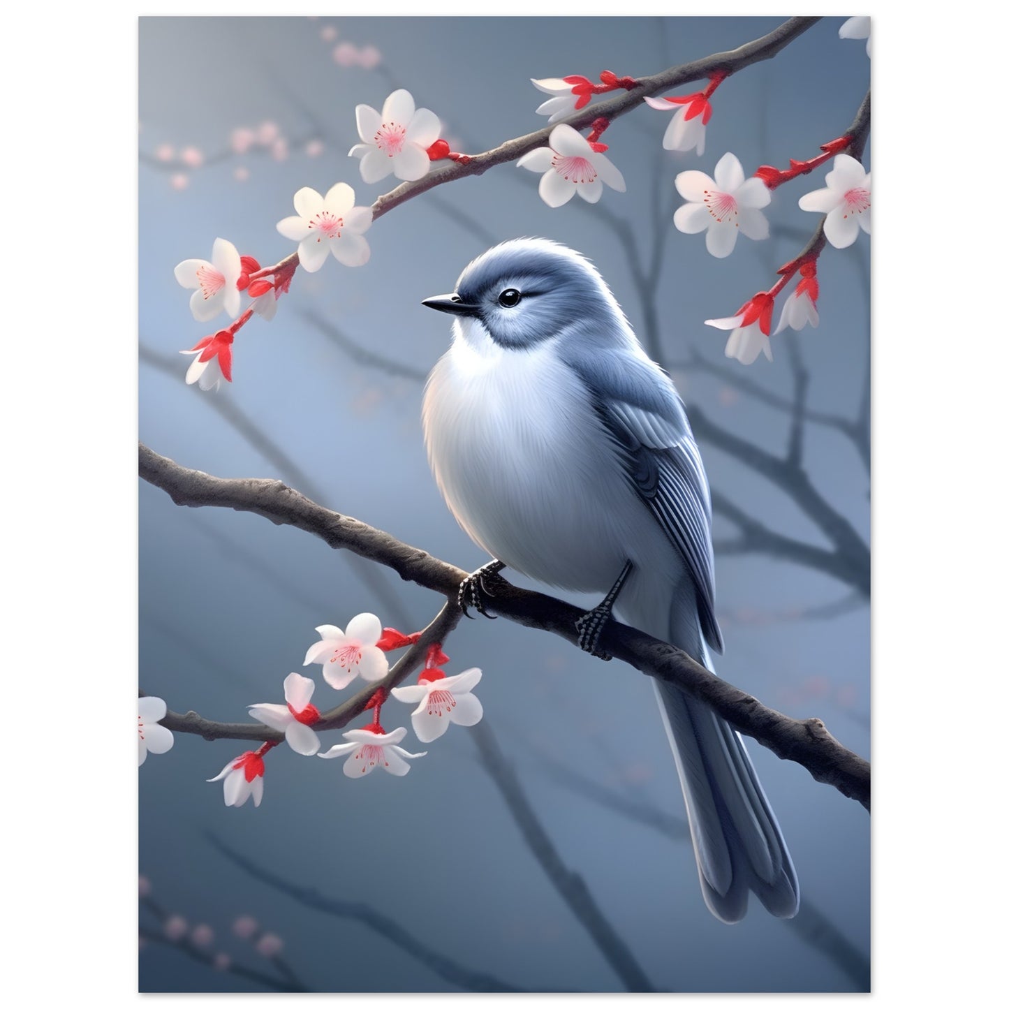 Cherry Blossom Songbird - Poster