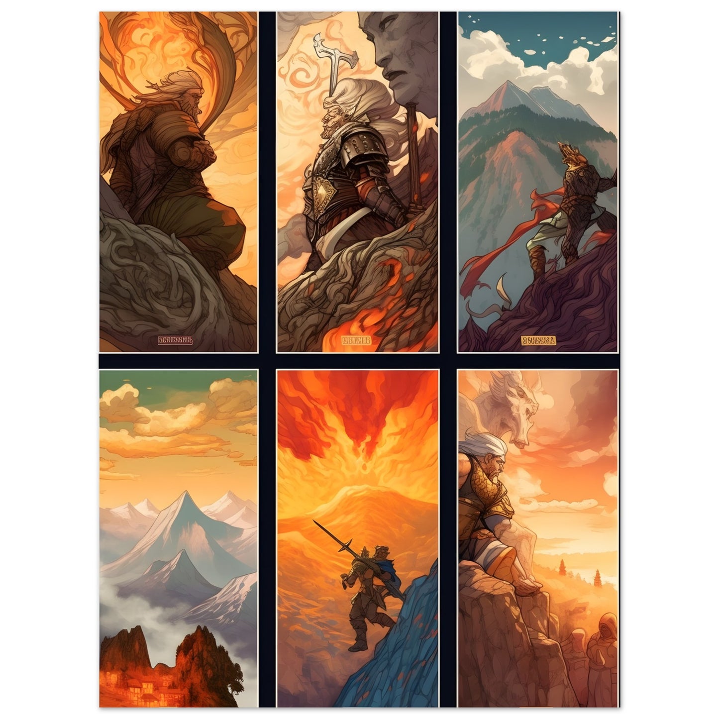 Norse Germanic Gods - Poster