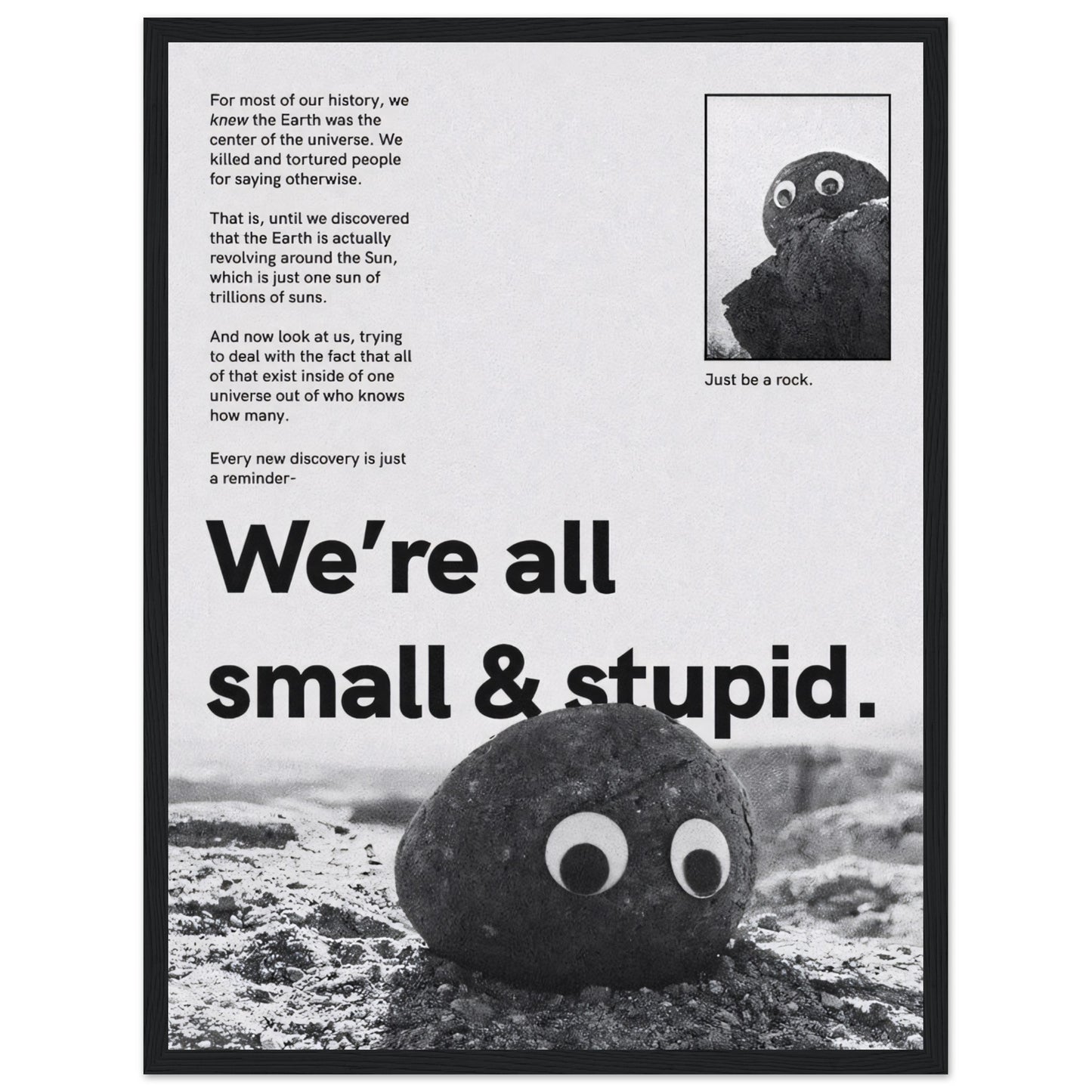 We're all small &amp; stupid - Poster