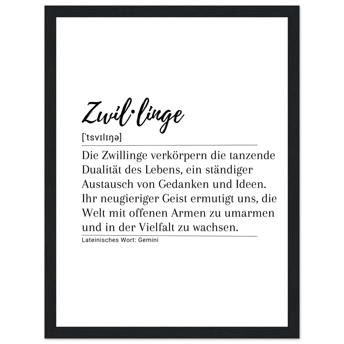 Zwillinge - Poster