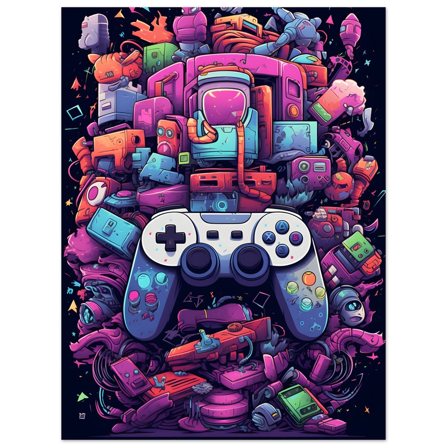 Retro Gamepad - Poster