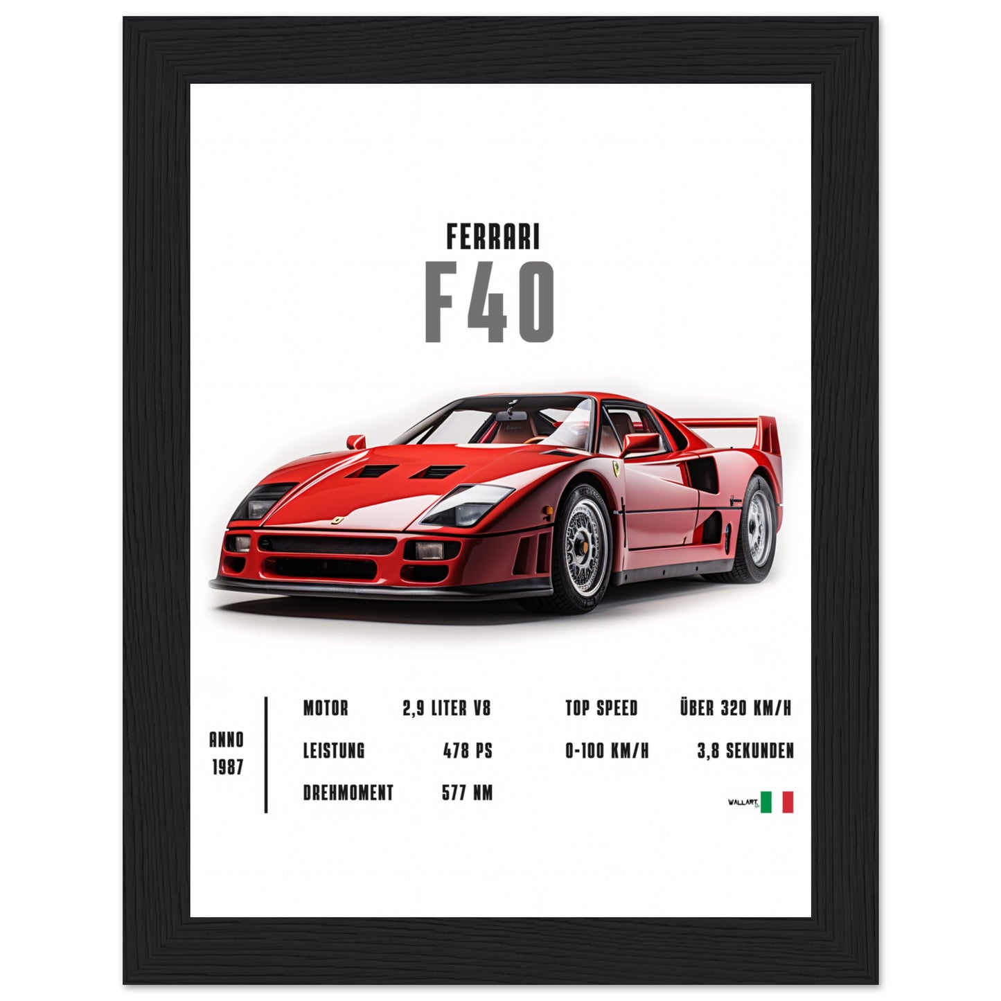 Detailed F40 - Poster
