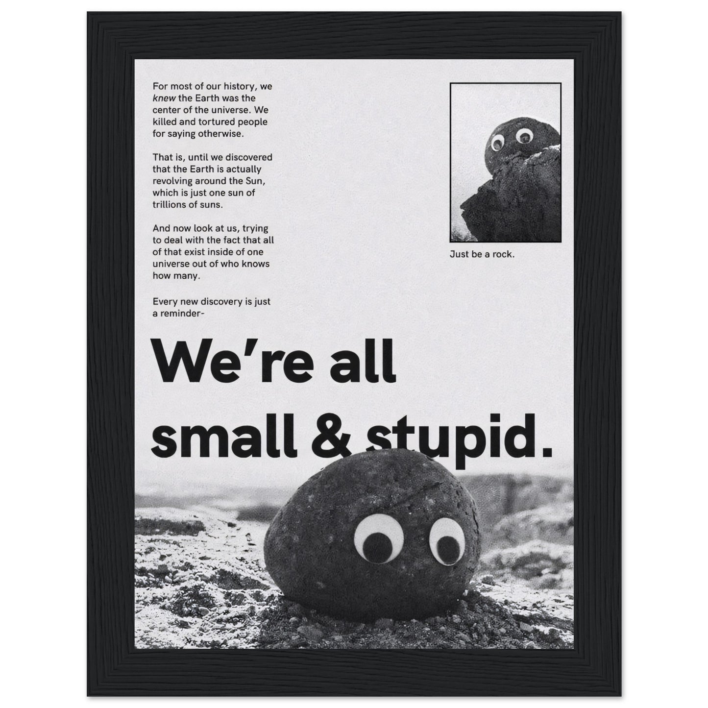 We're all small &amp; stupid - Poster