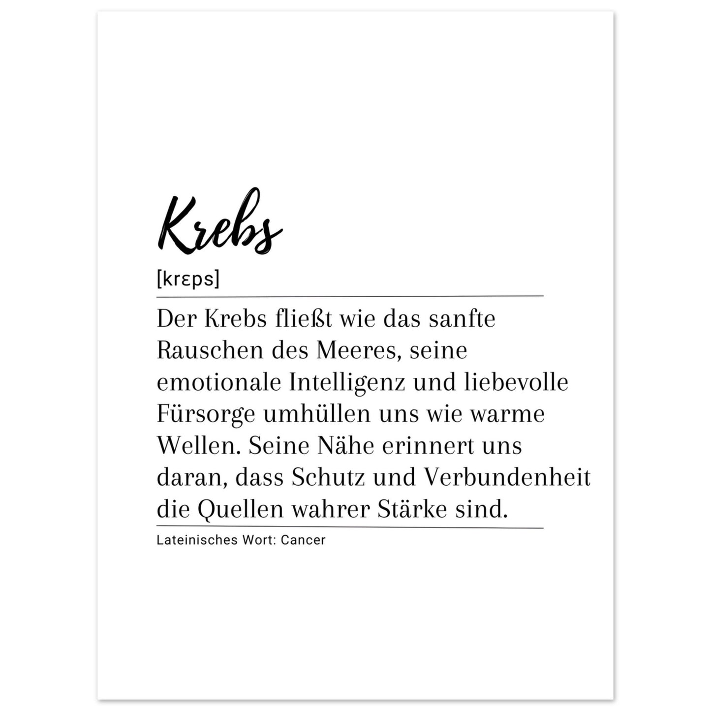 Krebs - Poster