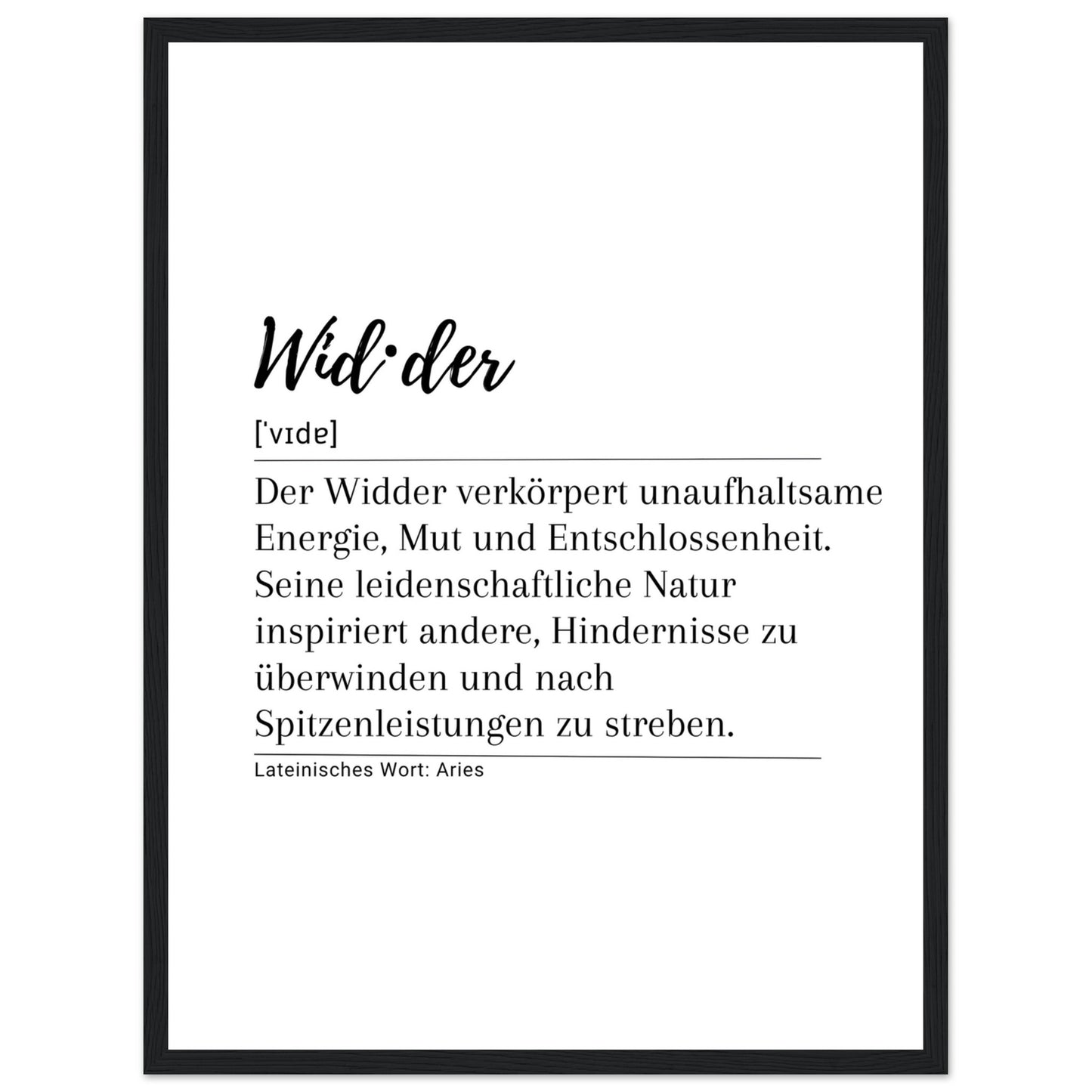 Widder - Poster