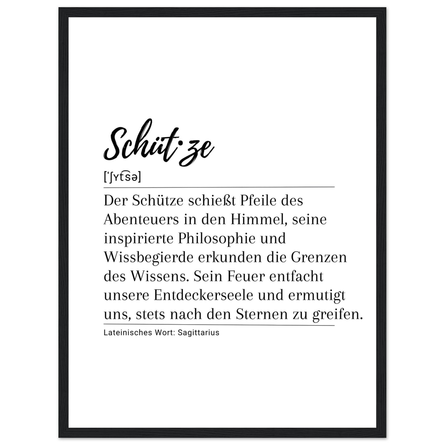 Schütze - Poster