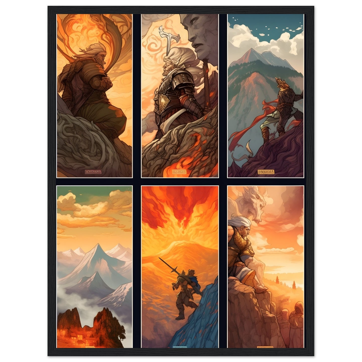 Norse Germanic Gods - Poster