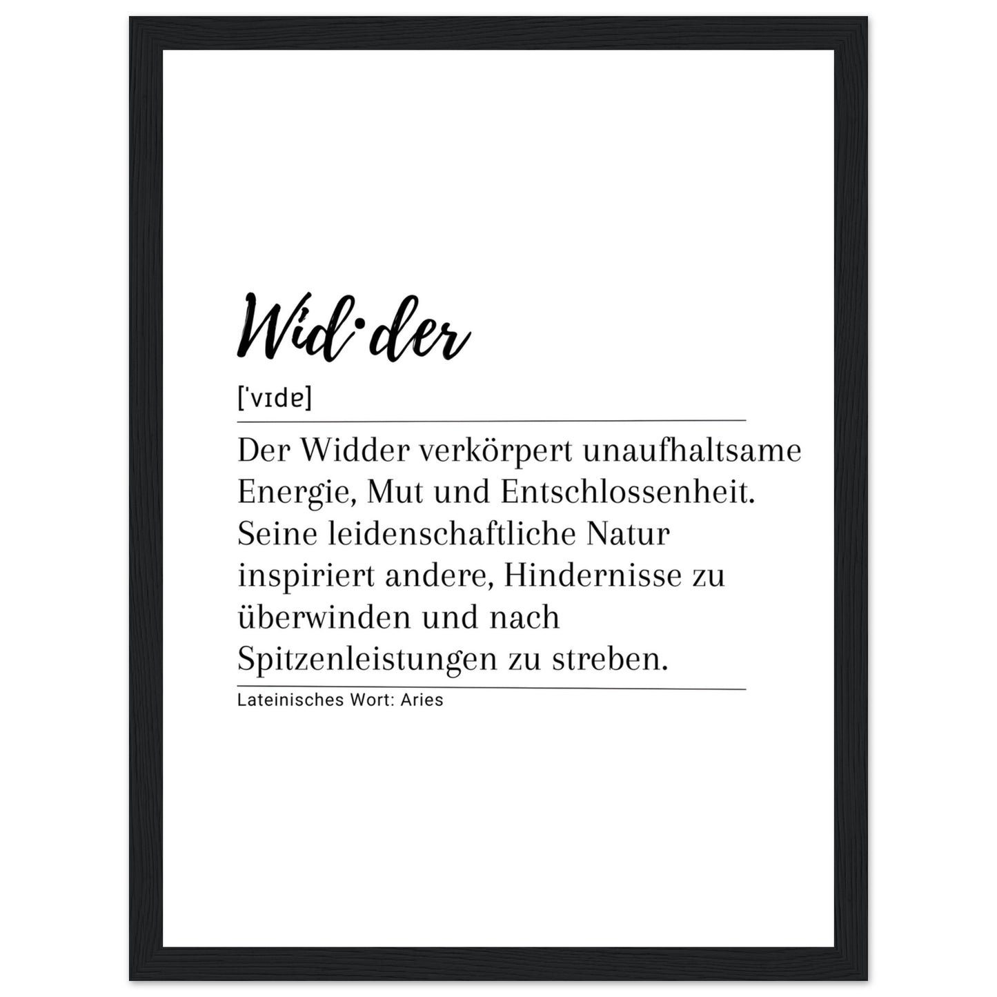 Widder - Poster