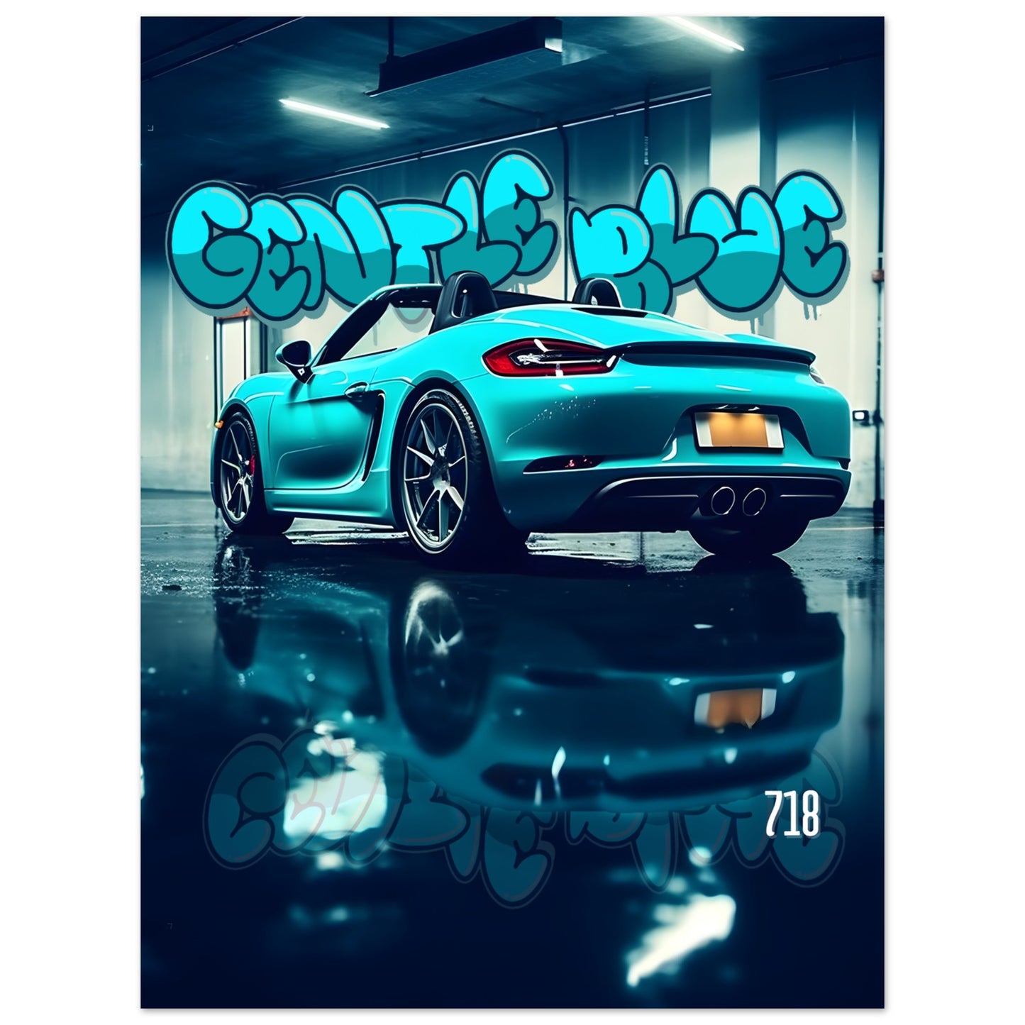 Gentle Blue 718 - Poster