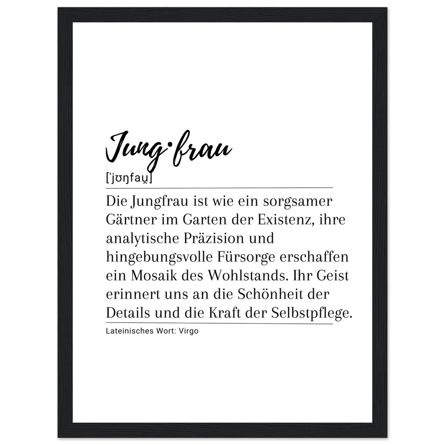 Jungfrau - Poster