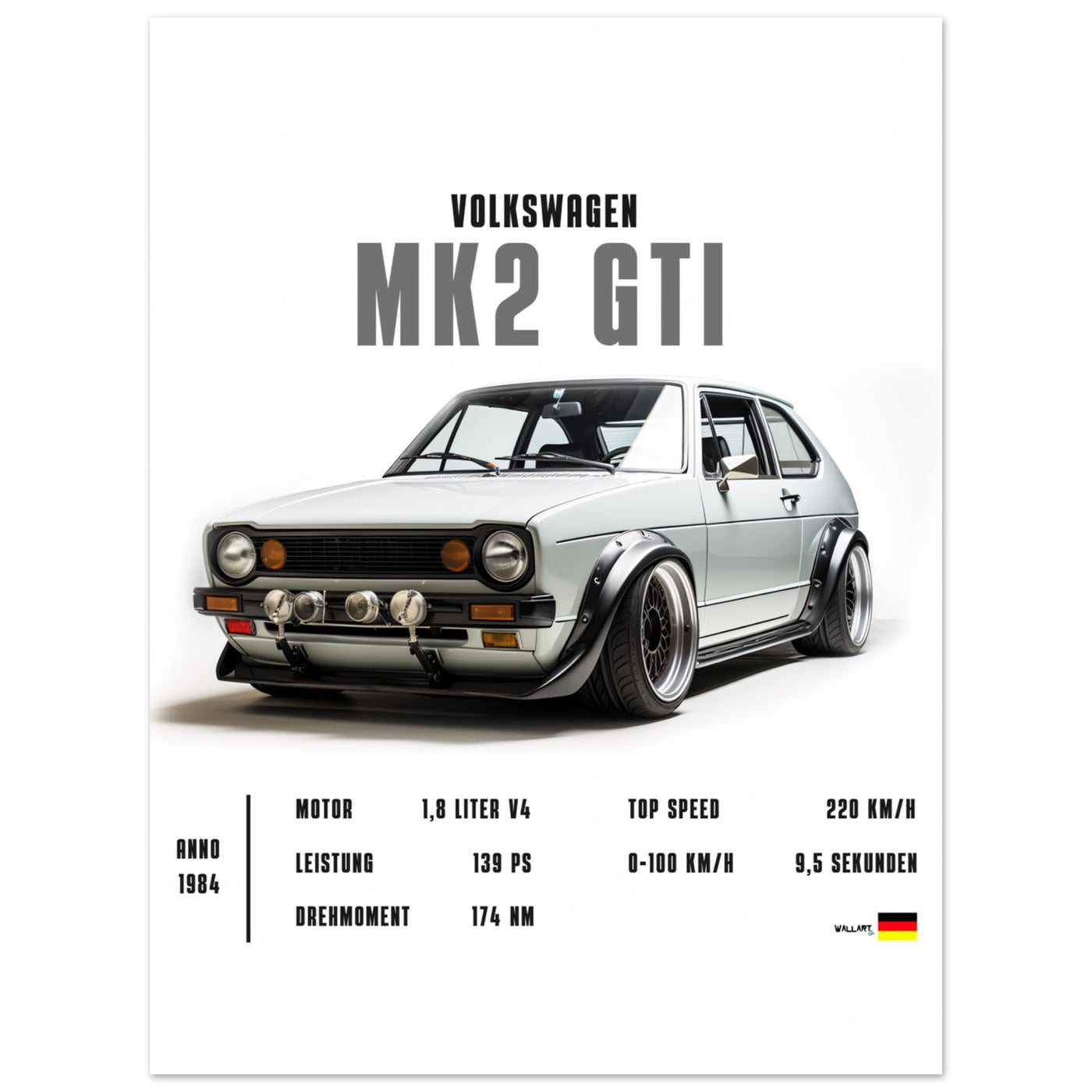 Detailed MK2 GTI - Poster
