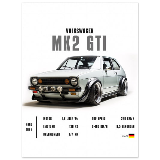 Detailed MK2 GTI - Poster