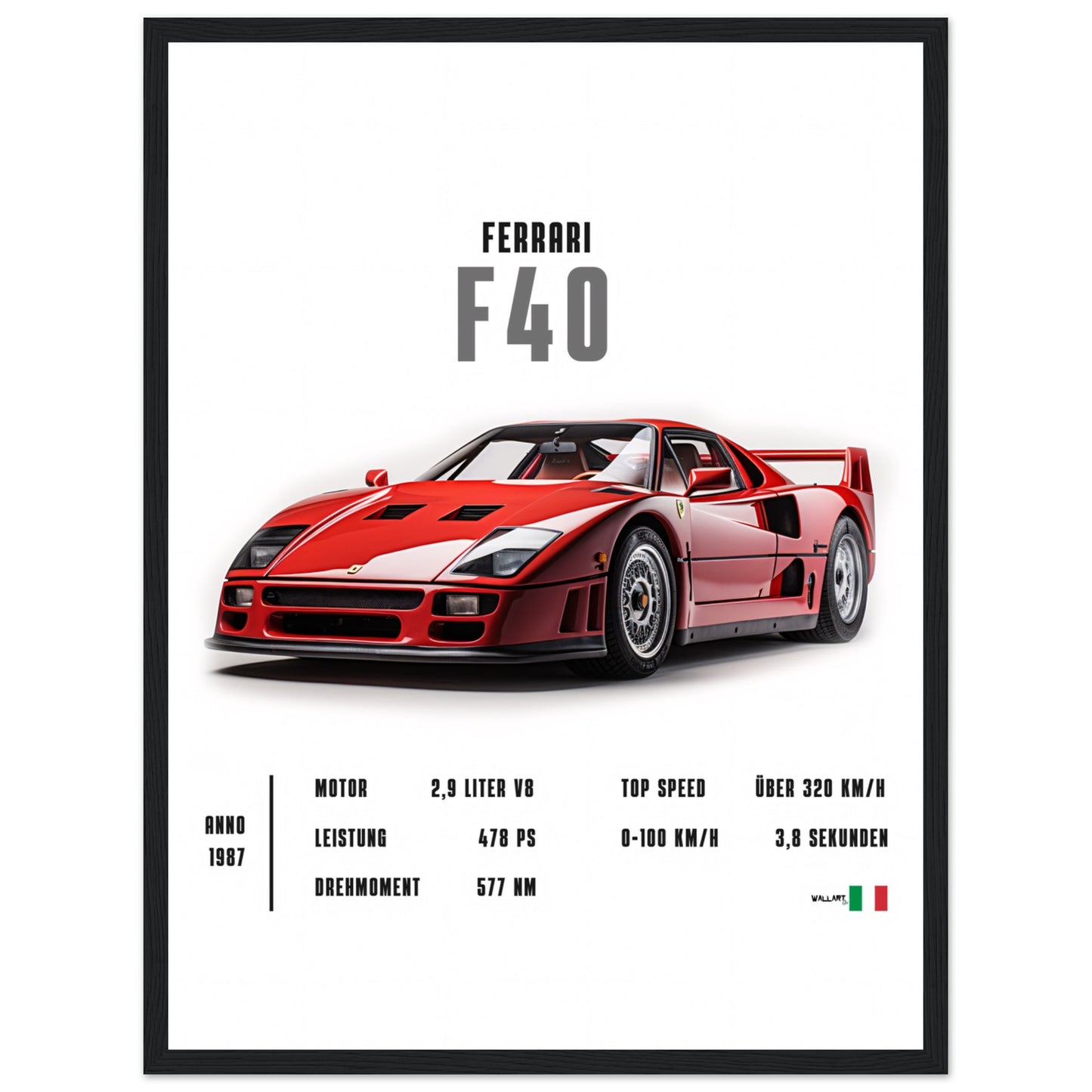 Detailed F40 - Poster