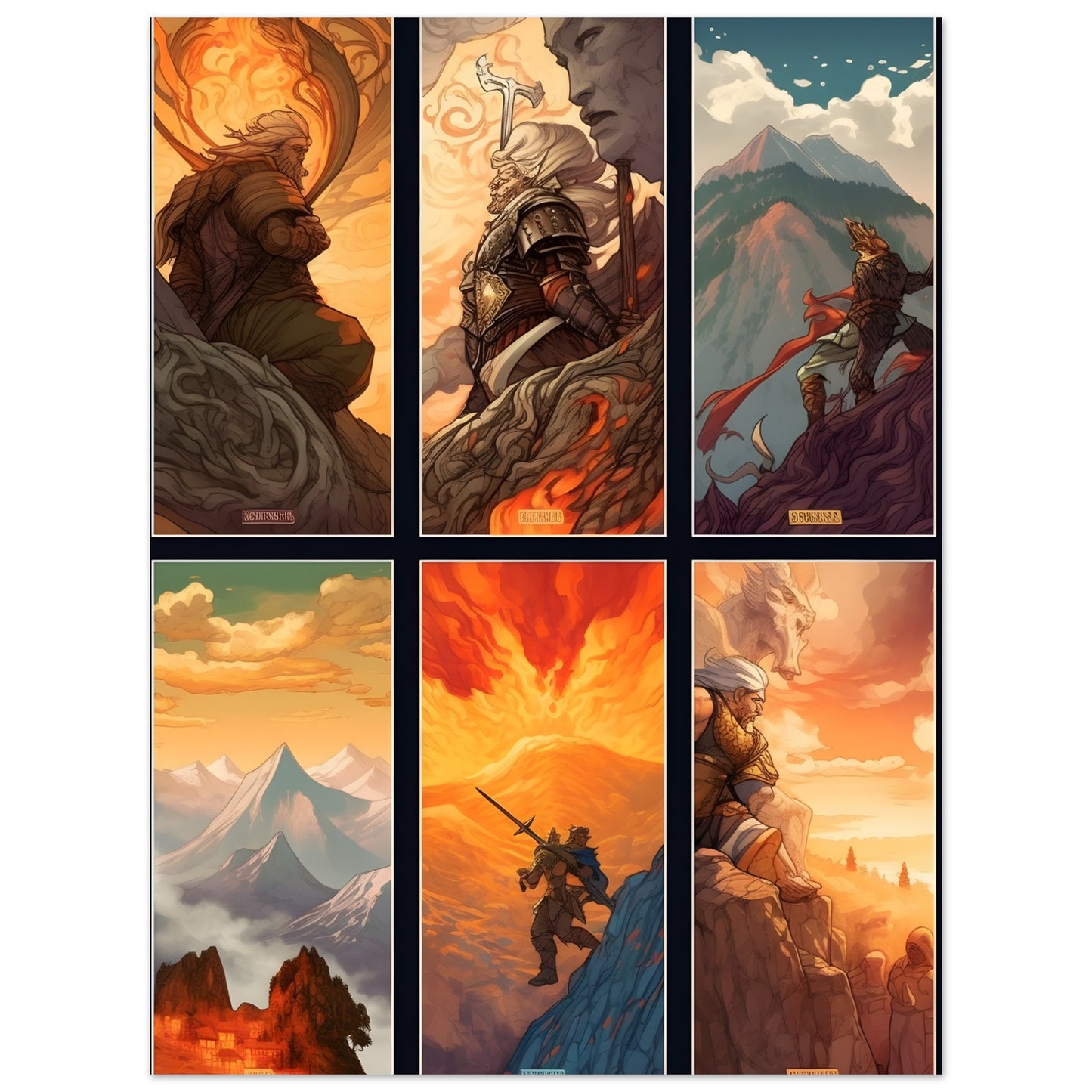 Norse Germanic Gods - Poster