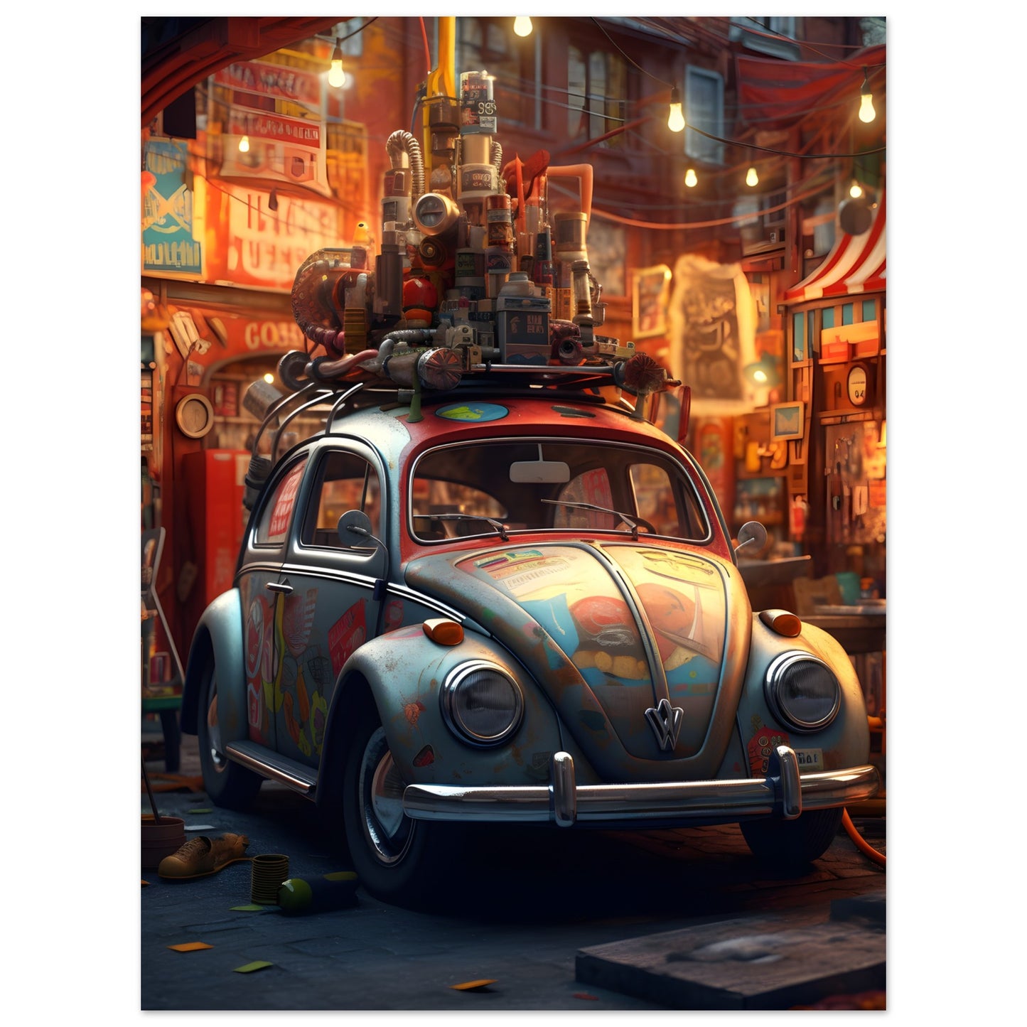 Old Rusted Beetle - Poster