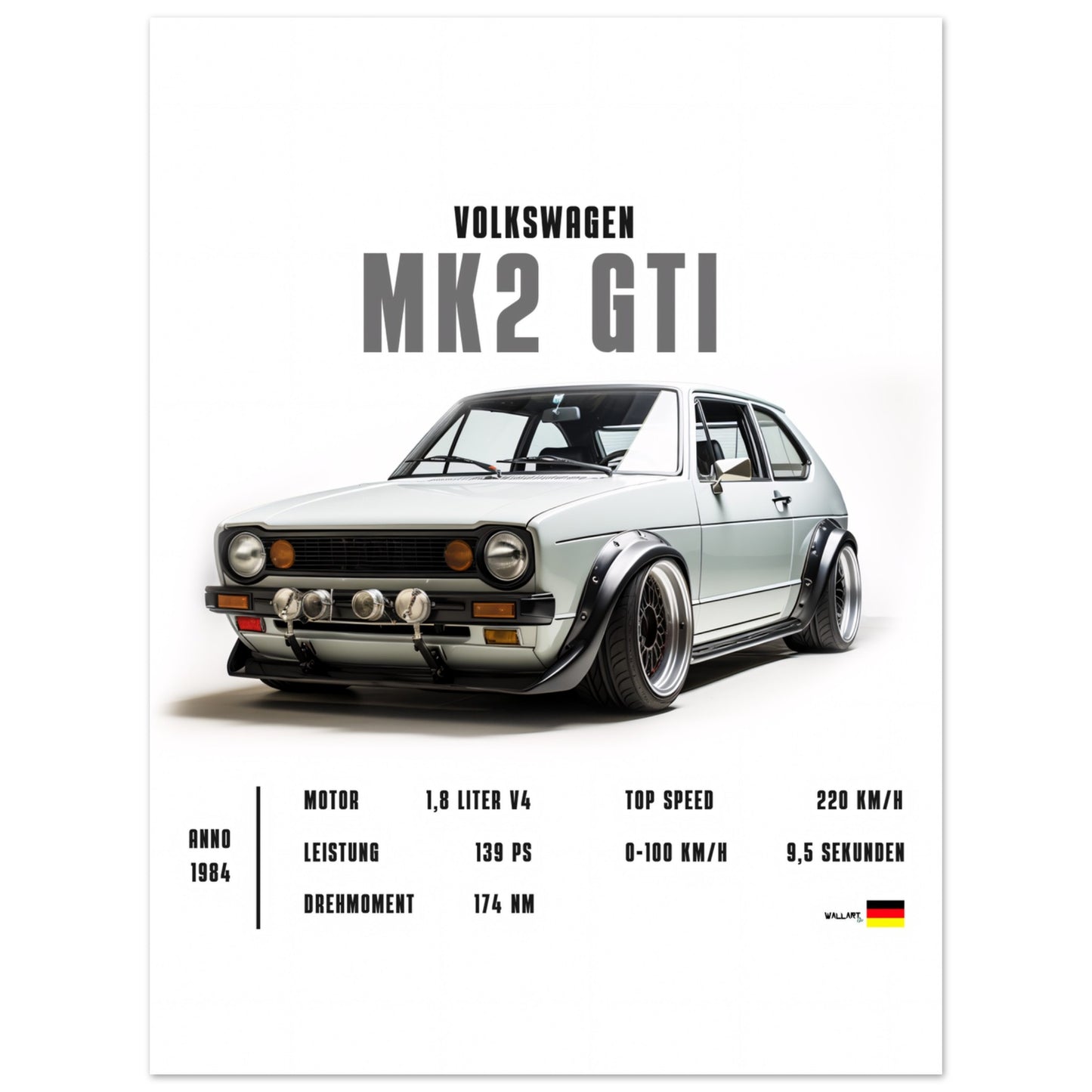 Detailed MK2 GTI - Poster